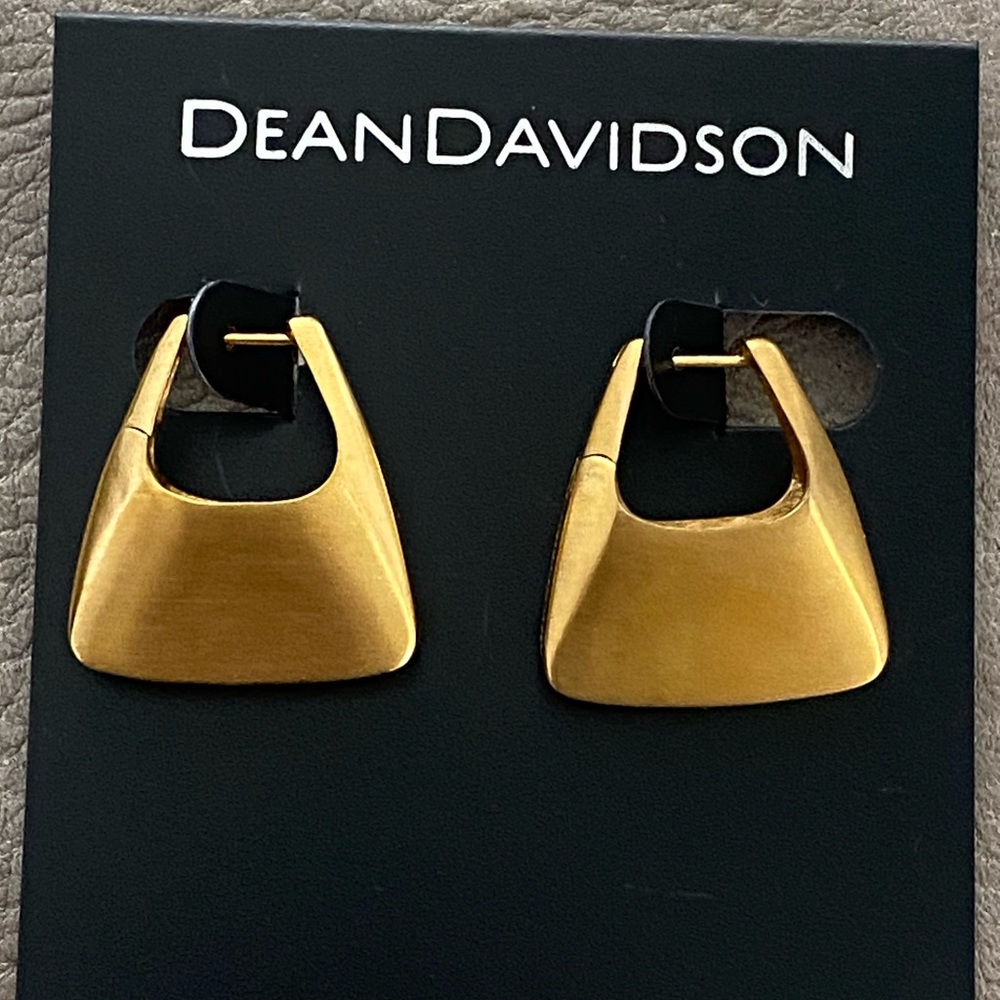 Dean Davidson Oslo Hinged Square Hoop Earrings Gold